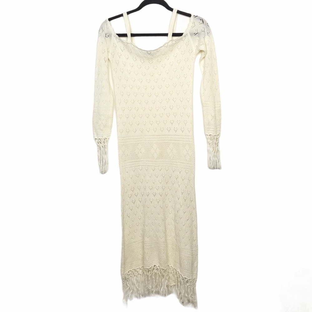 Forever 21 Open Knit Off the Shoulder Cover Up Dress